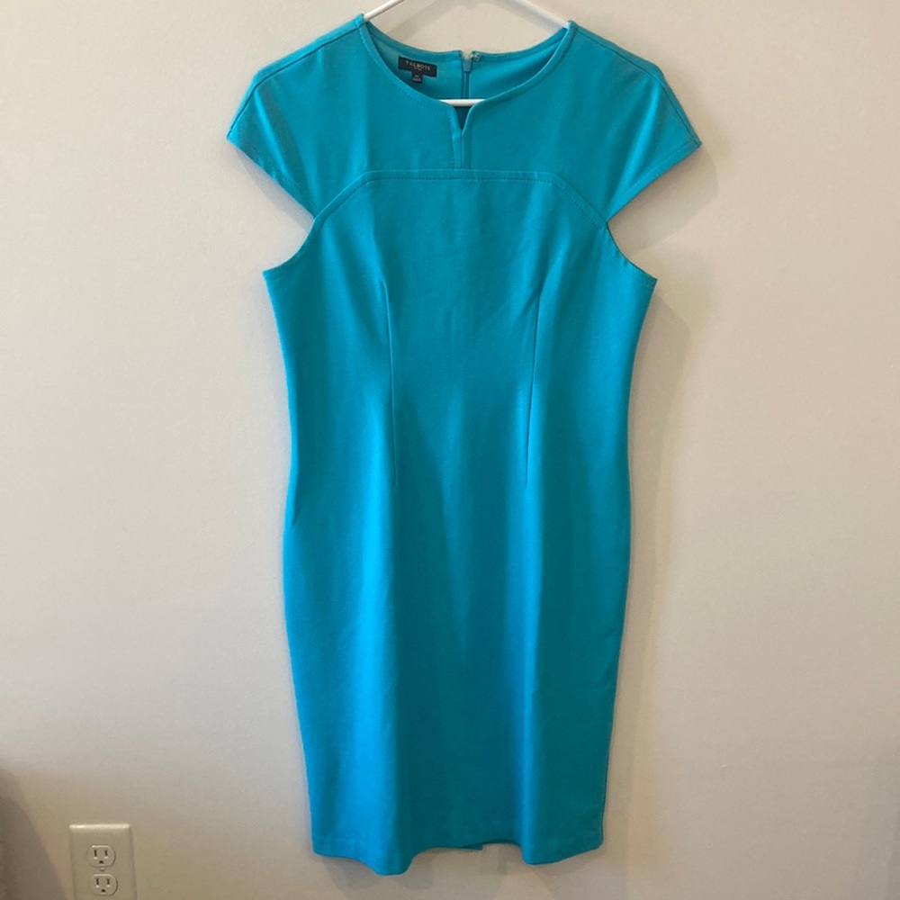 Talbots turquoise spring dress Size P4